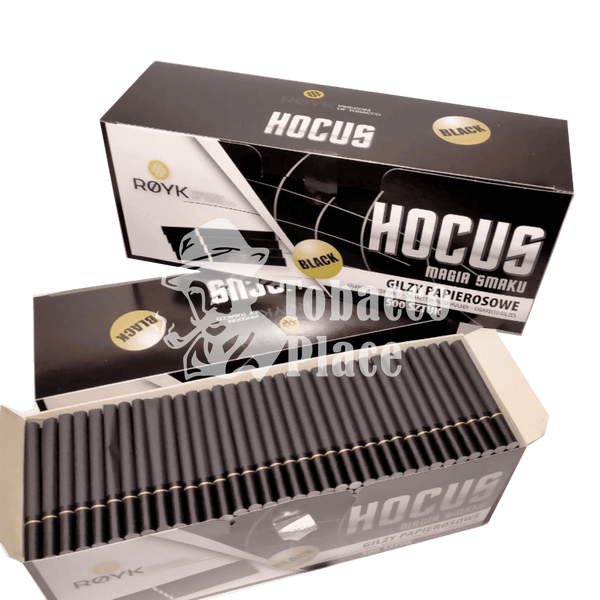 Чорні сигаретні гільзи HOCUS BLACK 500 шт Hocus-Black-500 фото