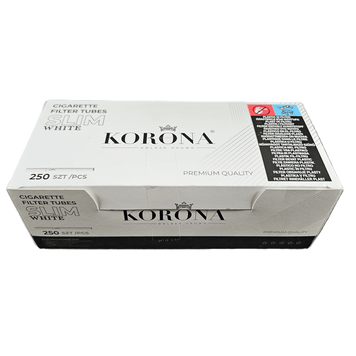 Сигаретні гільзи Слім білі Korona slim white 250 шт Korona-Slim-White-250 фото