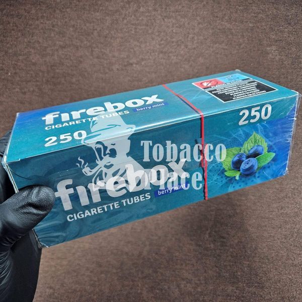 Ароматизовані сигаретні гільзи для тютюну Firebox Berry Mint 250шт Firebox-Berry-Mint-250 фото