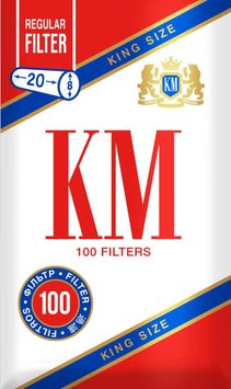 Фільтри для самокруток KM Filter King Size Regular 8/20 100 шт KM-Filter-8-20 фото